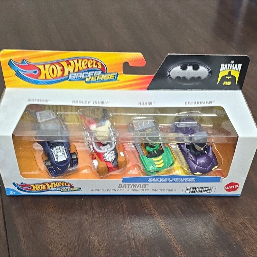 Hot Wheels RacerVerse Batman 4-Pack 1:64 Diecast Cars Set Unopened Box
